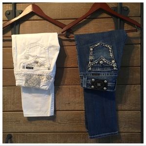 Miss Me Capri size 27 & 26 cuffed capri bling